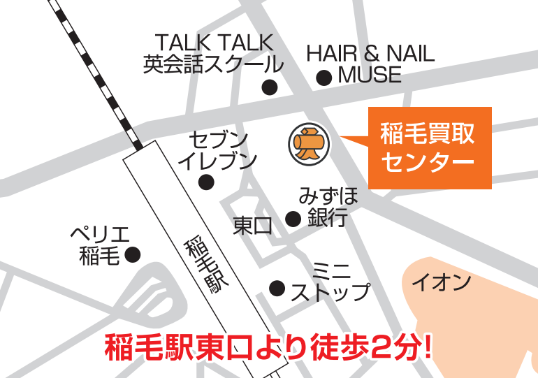 稲毛の大黒屋｜稲毛買取センター｜店舗立地バナー