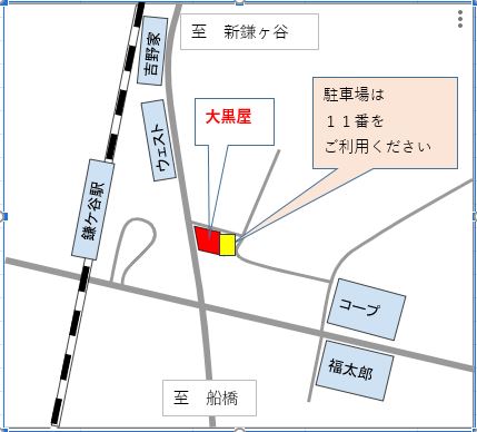 鎌ヶ谷の大黒屋｜鎌ヶ谷買取センター｜ 近隣駐車場案内バナー